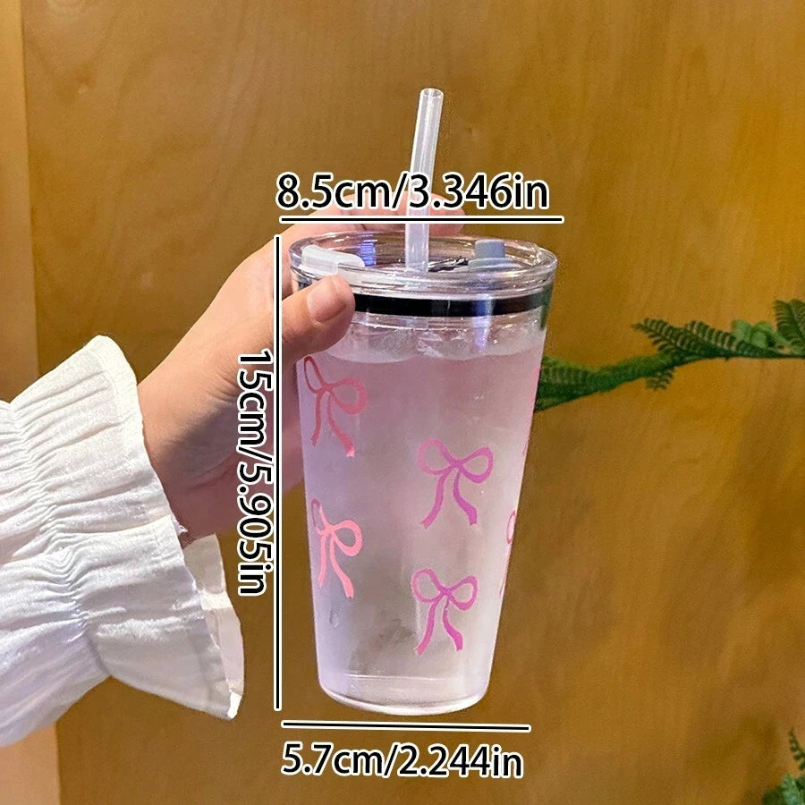 Pink Bow Water Cup