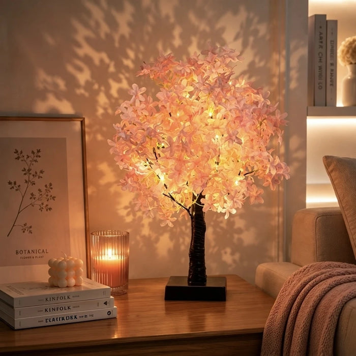 Japanese Cherry Blossom Tree Lamp – Warm LED Night Light
