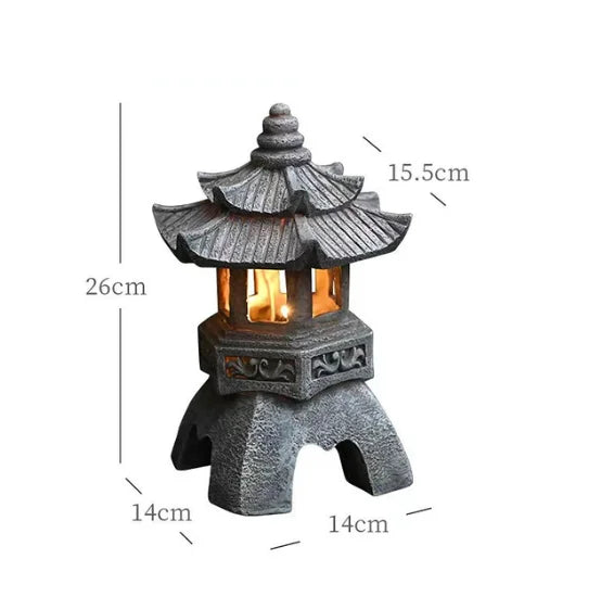 Japanese Solar Pagoda Lantern – Outdoor Garden LED Light
