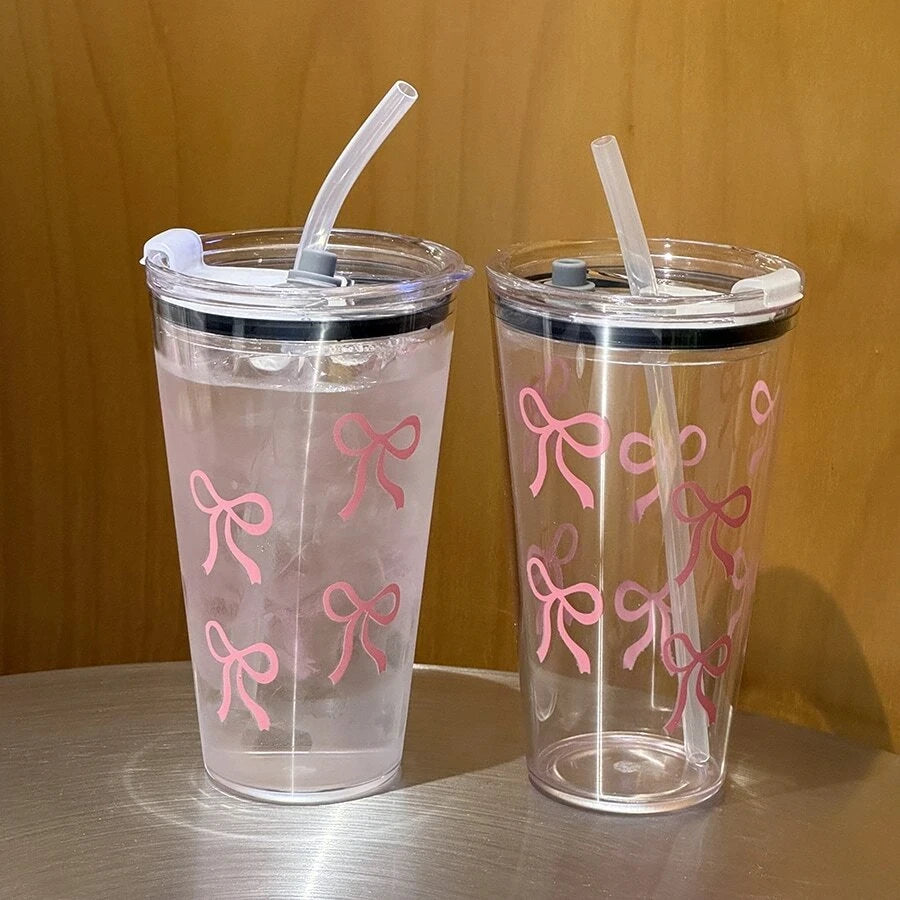 Pink Bow Water Cup