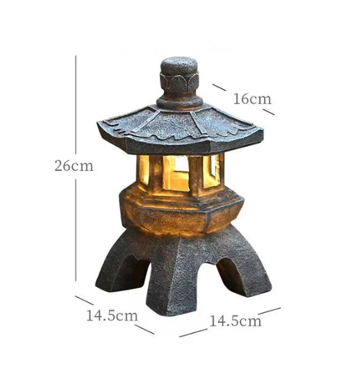Japanese Solar Pagoda Lantern – Outdoor Garden LED Light