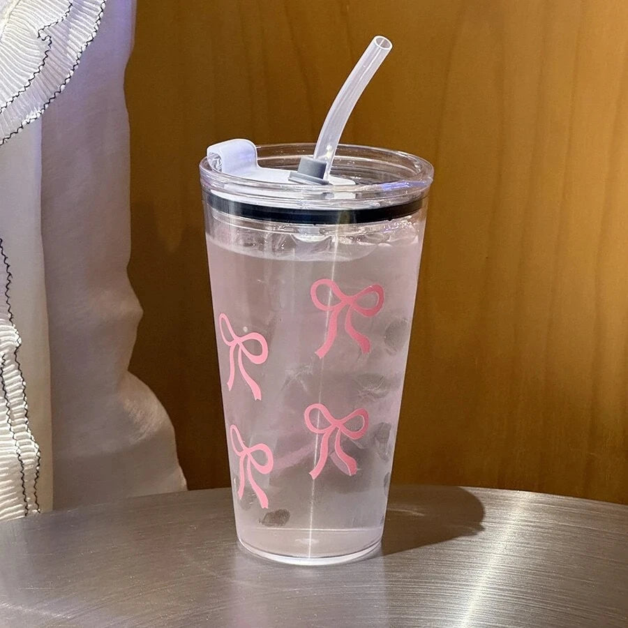 Pink Bow Water Cup