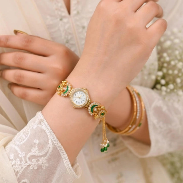 Vintage Gold Tassel Bracelet Watch